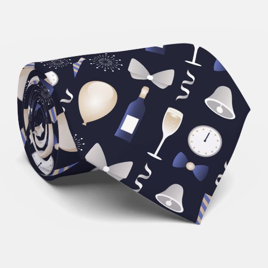 paarse nieuwe jaren stropdas (Opgerold)