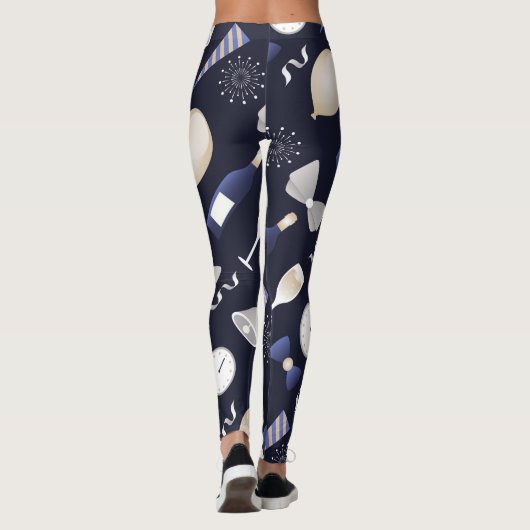 paarse nieuwjaarsdag leggings (Achterkant)