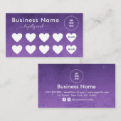 Paarse Night Sky Cosmic Galaxy Social Media Logo Klantenkaartje (Voorkant / Achterkant)