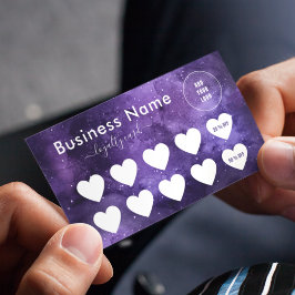 Paarse Night Sky Cosmic Galaxy Social Media Logo L Klantenkaartje