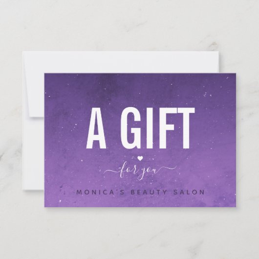 Paarse Night Sky Galaxy Cosmic Universe Heart Love (Voorkant)