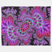 Paarse Nightmare Fleece Blanket Deken (Voorkant (Horizontaal))