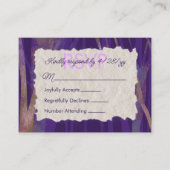 Paarse Nighttime Forest Bat Mitzvah RSVP-kaart Advieskaart (Voorkant)