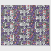  Paarse Ninja Cadeaupapier (Vlak)