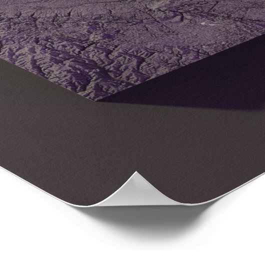 Paarse noodkaart van Minnesota Poster (Hoek)