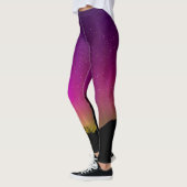 Paarse noordelijke lampjes voor vrouwen leggings (Links)