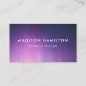 Paarse noordelijke lichten visitekaartje (Voorkant)