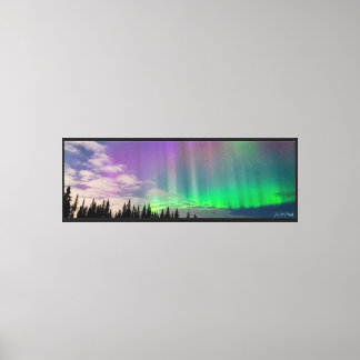 paarse noorderlicht canvasprint canvas afdruk