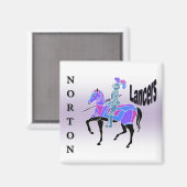 Paarse Norton Lancers magneet (Voorkant / Achterkant)