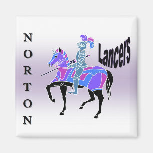 Paarse Norton Lancers magneet