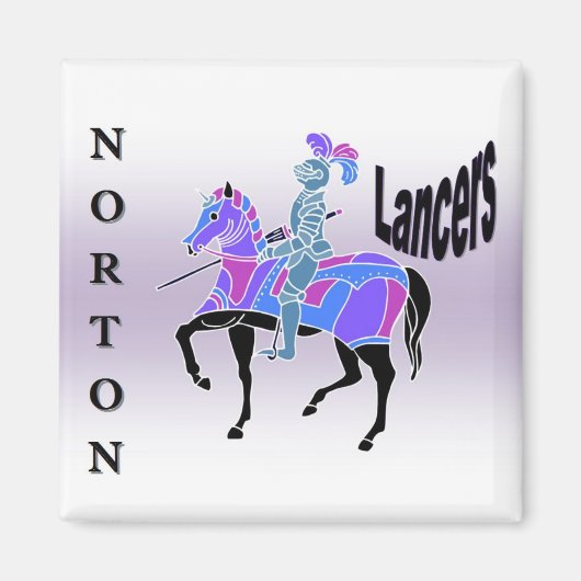 Paarse Norton Lancers magneet (Voorkant)