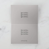 Paarse nostalgie Thuis in sneeuw en stralende ster Bedankkaart (Binnen)