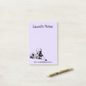 Paarse Note Pad met Baby olifant (Op bureau)