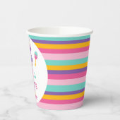 Paarse Nummer Drie-ESTA 3e Verjaardag Papieren Bekers (Links)