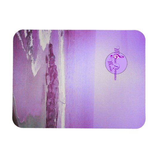 Paarse oceaan en Sky 3X4-inch fotomagneet Magneet (Horizontaal)