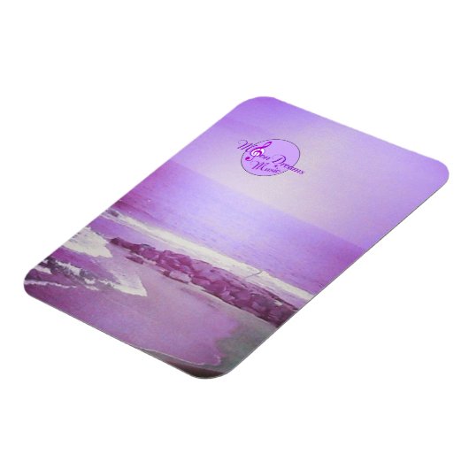 Paarse oceaan en Sky 3X4-inch fotomagneet Magneet (Linkerzijde)