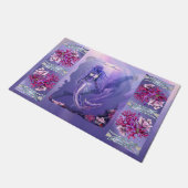 Paarse oceaan Mermaid Doormat Deurmat (Schuin)