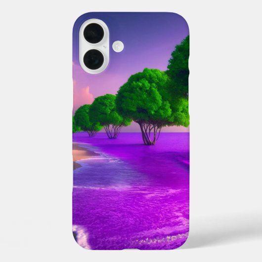 Paarse Oceaan Scene Telefoonhoes Case-Mate iPhone Case (Achterkant)