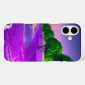 Paarse Oceaan Scene Telefoonhoes Case-Mate iPhone Case (Achterkant (horizontaal))