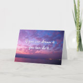 Paarse Oceaan Sunset Photography Dream It Do It Kaart (Voorkant)