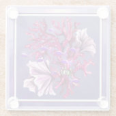 Paarse Oceaan Zeemeermin  Glazen Onderzetter (Achterkant)