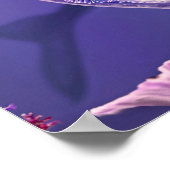 Paarse oceaan zeemeermin Poster (Hoek)