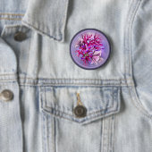 Paarse Oceaan Zeemeermin Ronde Button 5,7 Cm (In situ)
