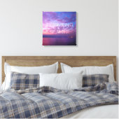 Paarse oceaan zonsondergang foto droom het doen he canvas afdruk (Insitu (Slaapkamer))