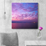 Paarse oceaan zonsondergang foto droom het doen he canvas afdruk<br><div class="desc">"Als je het kunt dromen, kun je het doen." Want alles is mogelijk als je er eenmaal aan denkt. Ontspan je met dit kunstcanvas voor fotografie van een prachtige, zacht verlichte paarse, roze en blauwe zonsondergang over de Stille Oceaan. Het maakt een groot opwindend en inspirerend geschenk! U kunt deze...</div>