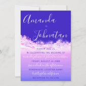 Paarse oceaanblauwe golven in de Atlantische Oceaa Kaart (Voorkant)