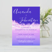 Paarse oceaanblauwe golven in de Atlantische Oceaa Kaart (Staand voorkant)