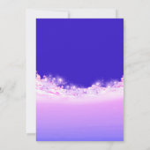 Paarse oceaanblauwe golven in de Atlantische Oceaa Kaart (Achterkant)