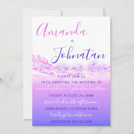 Paarse oceaanblauwe golven kaart