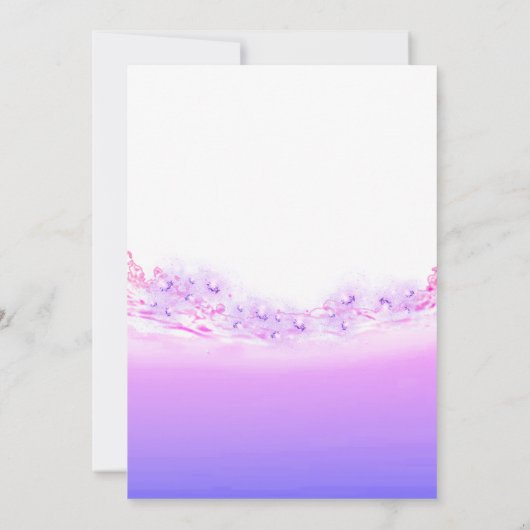 Paarse oceaanblauwe golven kaart (Achterkant)