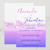 Paarse oceaanblauwe golven kaart (Voorkant / Achterkant)