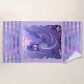 Paarse oceaankeukenhanddoek strandlaken (Voorkant)