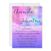 Paarse oceaanroze golven zeestrand