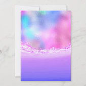 Paarse oceaanroze golven zeestrand kaart (Achterkant)