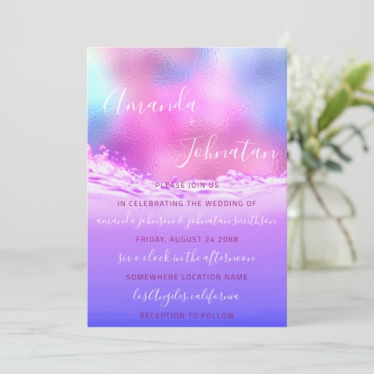 Paarse oceaanroze parkubbels oceaan kaart (Staand voorkant)