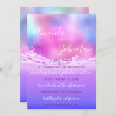 Paarse oceaanroze parkubbels oceaan kaart (Voorkant / Achterkant)