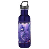 Paarse oceaanzeemeervast roestvrij stalen flesje waterfles  (Voorkant)