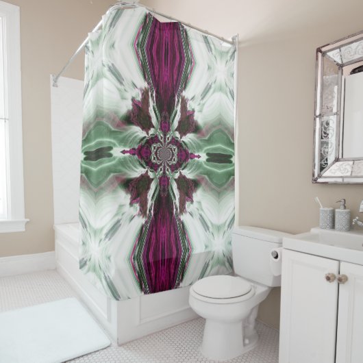 Paarse Ocean Breeze Shower Curtain Douchegordijn (In situ)