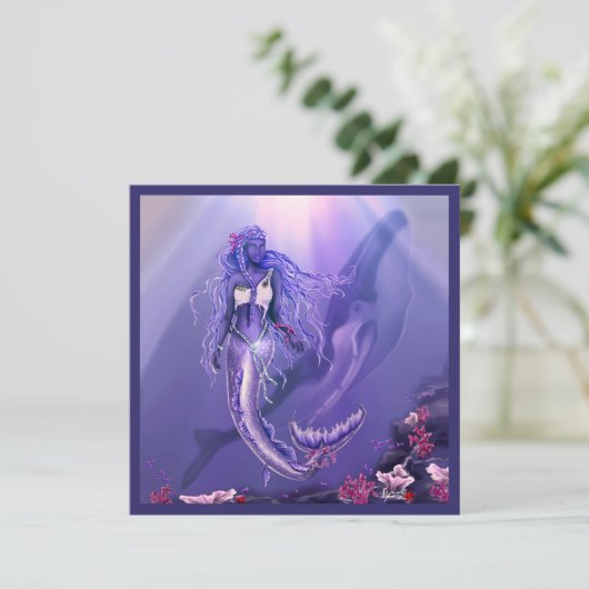 Paarse Ocean Mermaid (Staand voorkant)