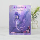 Paarse Ocean Mermaid (Staand voorkant)