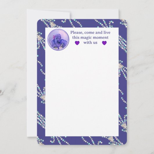 Paarse Ocean Mermaid (Achterkant)