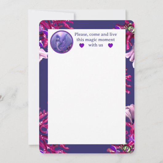 Paarse Ocean Mermaid (Achterkant)