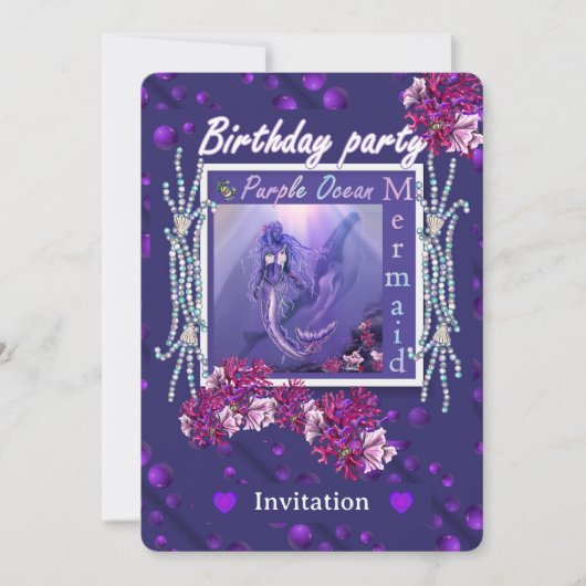 Paarse Ocean Mermaid (Voorkant)