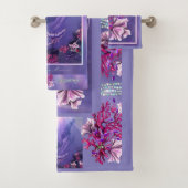 Paarse Ocean Mermaid Bad Handdoek (Insitu)