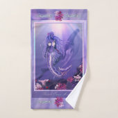 Paarse Ocean Mermaid Bad Handdoek (Handdoek)