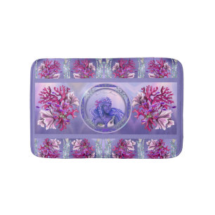 Paarse Ocean Mermaid Bath Mat
